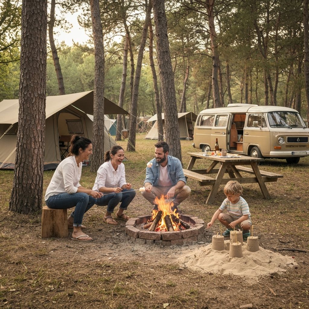 Le camping La Clairière - emplacements sous les arbres