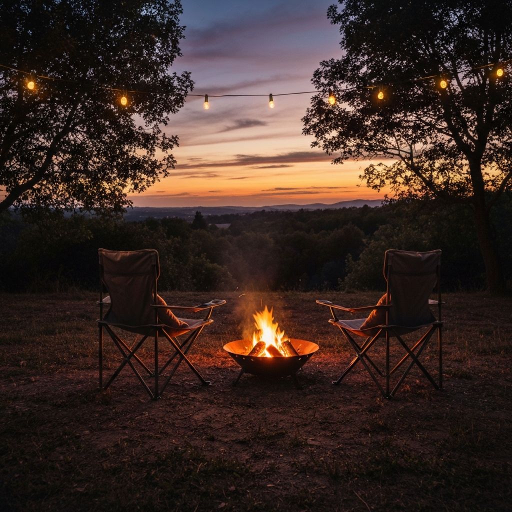 Soirée conviviale au camping